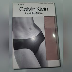 Calvin Klein Invisibles Micro Womens Size XL  Hipster  Underwear 3 Pack.  NEW